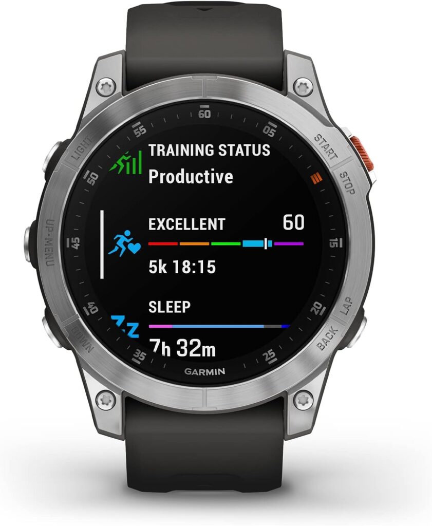 Garmin epix Gen 2 Premium Active Smartwatch Bundle with Titanium Bracelet QuickFit 22 Watch Band